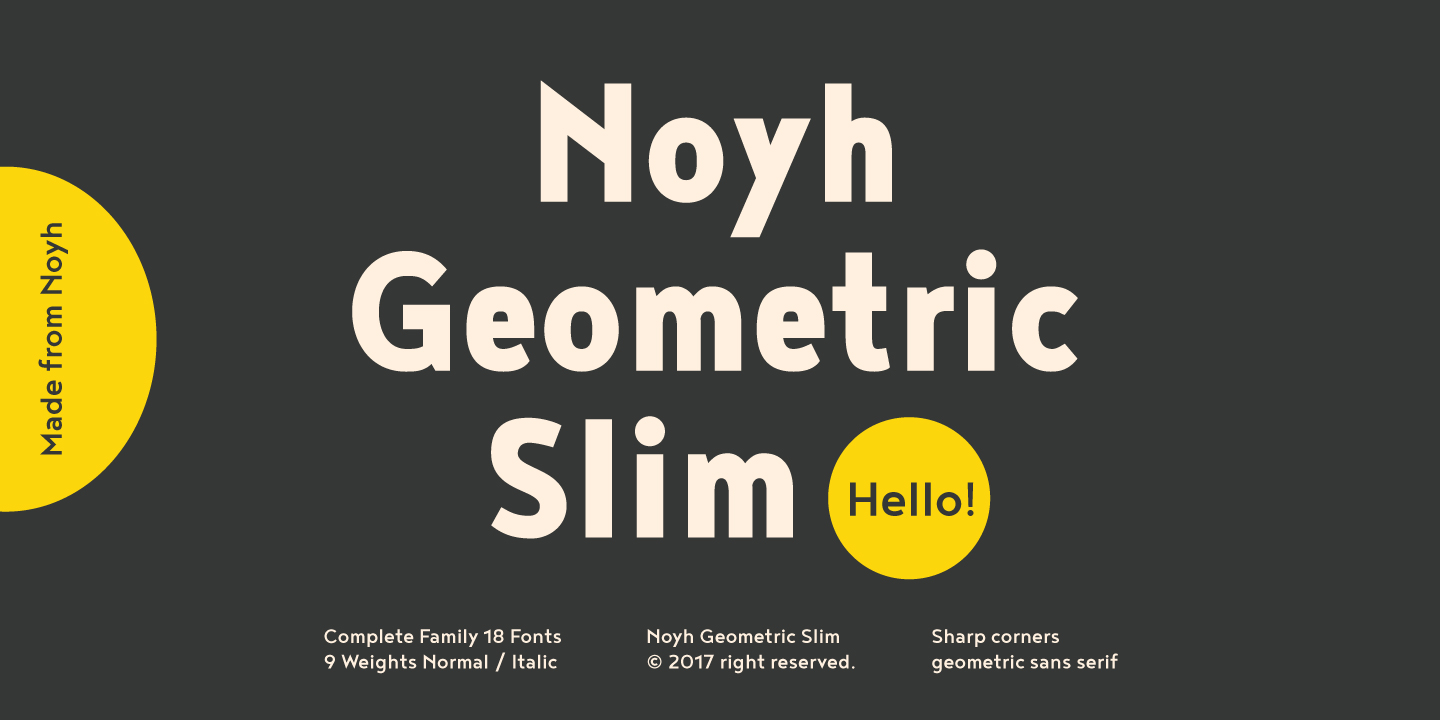 폰트 Noyh Geometric Slim